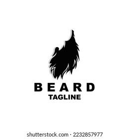 Beard Logo Design, Male Look Hair Vector, Men's Barbershop Style Design