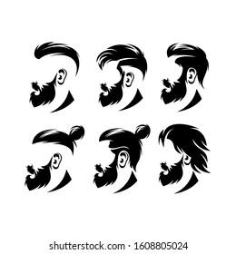 beard logo design vector illustration