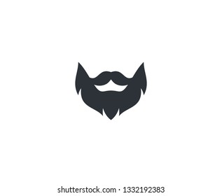Beard logo hipster 