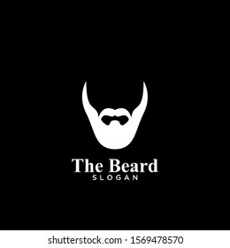 beard logo icon design vector illustration
