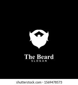 beard logo icon design vector illustration