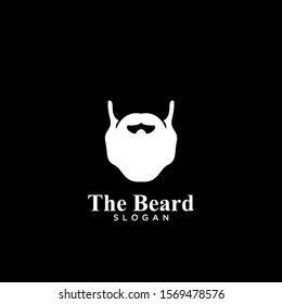 beard logo icon design vector illustration