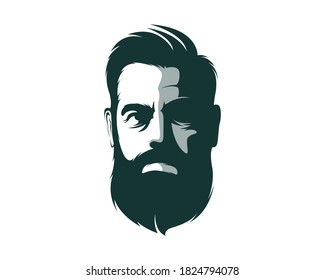 Beard logo isolated on white background