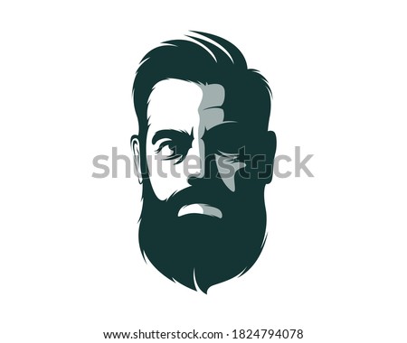 Beard logo isolated on white background