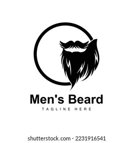 Beard Logo, Vector Barbershop, Design For Male Appearance, Barber, Hair, Fashion