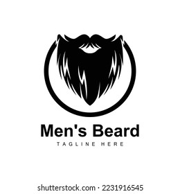 Beard Logo, Vector Barbershop, Design For Male Appearance, Barber, Hair, Fashion