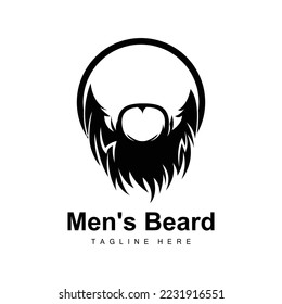 Beard Logo, Vector Barbershop, Design For Male Appearance, Barber, Hair, Fashion