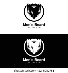 Beard Logo, Vector Barbershop, Design For Male Appearance, Barber, Hair, Fashion