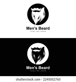 Bart-Logo, Vektor-Barbershop, Design für männliche Darstellung, Friseur, Haar, Mode