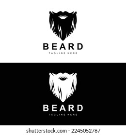 Beard Logo, Vector Barbershop, Design For Male Appearance, Barber, Hair, Fashion