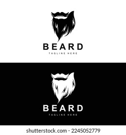 Beard Logo, Vector Barbershop, Design For Male Appearance, Barber, Hair, Fashion