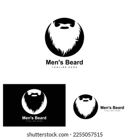 Beard Logo, Vector Barbershop, Design For Male Appearance, Barber, Hair, Fashion