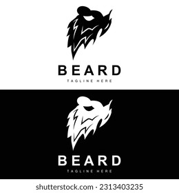 Beard Logo, Vector Barbershop, Design For Male Appearance, Barber, Hair, Fashion