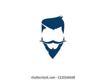 Beard logo vector icon template