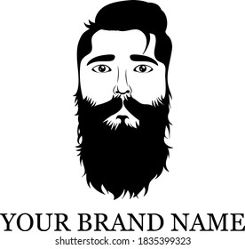 Beard Logo Your Products Company Stock Vector (Royalty Free) 1835399323 ...