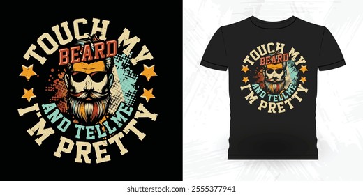 Beard Lover Funny Retro Vintage Beard T-shirt Design