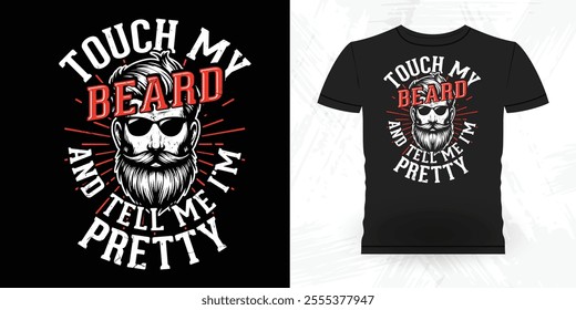 Beard Lover Funny Retro Vintage Beard T-shirt Design