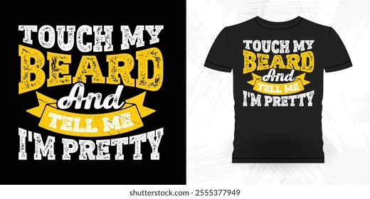 Beard Lover Funny Retro Vintage Beard T-shirt Design