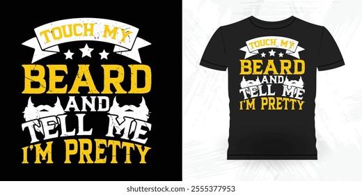 Beard Lover Funny Retro Vintage Beard T-shirt Design