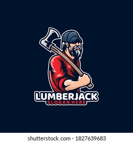 beard lumberjack badge forest timber
