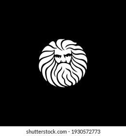 beard man, Ancient Greek Philosopher Figure Face Head Logo design