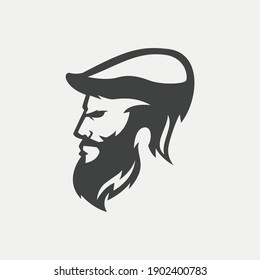Beard Man Awesome Logo Design
