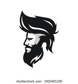 Beard Man Barber Shop Logo