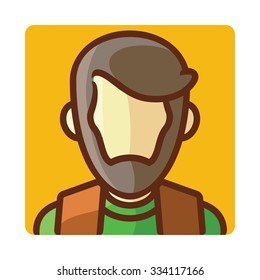 Beard man Cartoon Avatar
