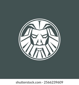 beard man emblem logo suitable for general company