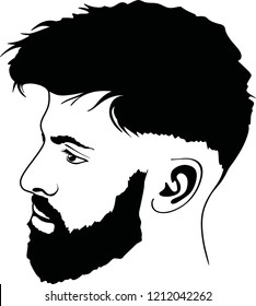 Beard Man face, Hairstyle