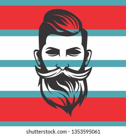 beard man logo for barber shop
