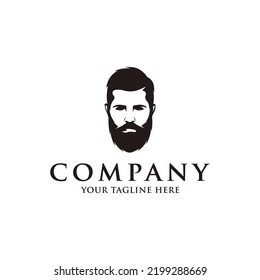 Beard Man Logo Design Vector Stock Vector (Royalty Free) 2199288669 ...