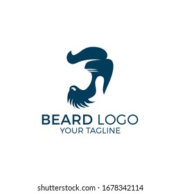 Beard man logo vector illustration