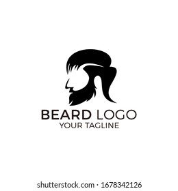 Beard man logo vector illustration