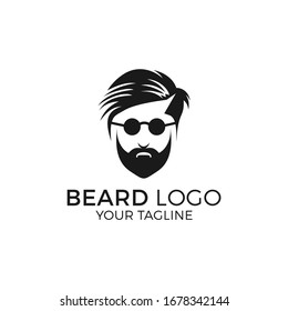 Beard man logo vector illustration