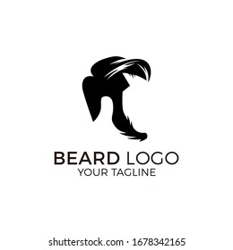 Beard man logo vector illustration
