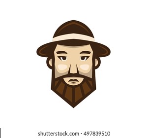 BEARD MAN MASCOT