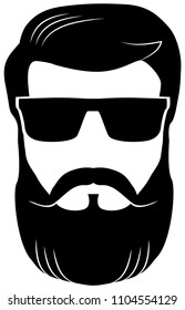 Beard man with shades vector