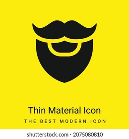 Beard minimal bright yellow material icon