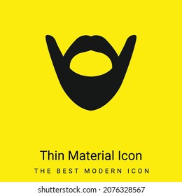 Beard minimal bright yellow material icon