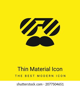 Beard minimal bright yellow material icon