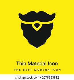 Icono de material amarillo brillante mínimo de barba