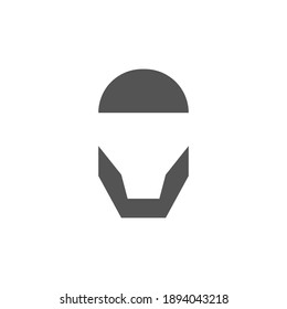 Beard moustache man logo design. logo template for a barbershop brand company