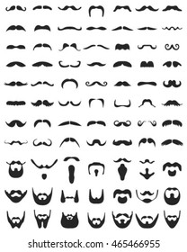 Beard Moustache Mustache Vector Icons Set Stock Vector (Royalty Free ...