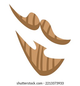 Beard mustache icon isometric vector. Hair face. Male hairstyle