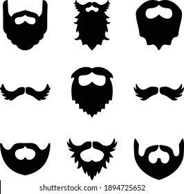 Beard And Mustache Icon Set