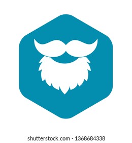 Beard and mustache icon. Simple illustration of beard and mustache vector icon for web