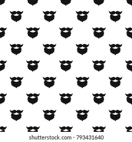 Beard and mustache pattern seamless in simple style vector illustration