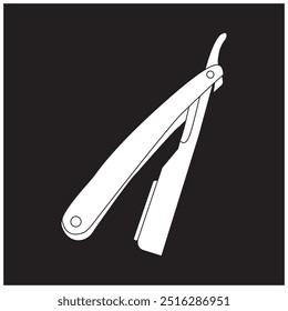 beard mustache penknife icon vector illustration simple design