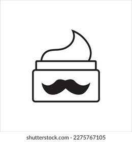 beard and mustache styling product icon, vector, illustration, symbol